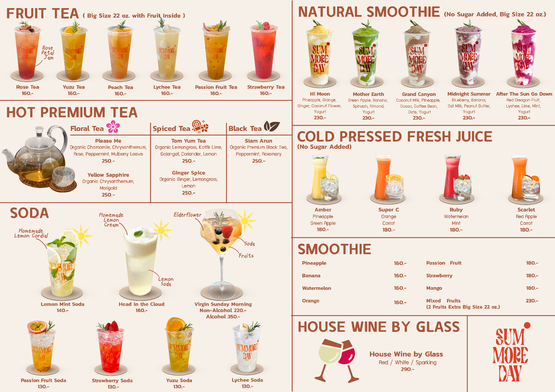 Tea · Smoothie · Juice