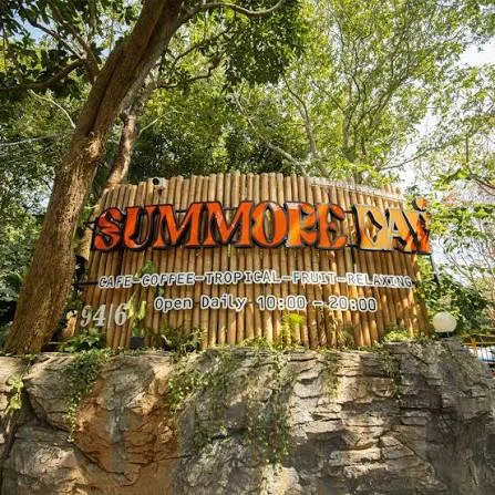 Summore Cafe entrance sign